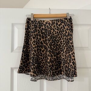 Reformation Leopard Skirt